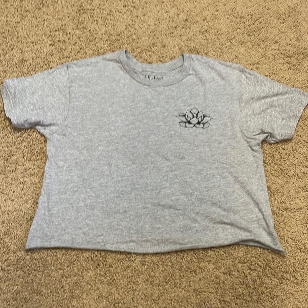 Miken flow lotus “create your own calm” crop tee